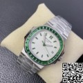 PPF Custom Replica Patek Philippe Nautilus 5711 Emerald Diamond White Dial Watch