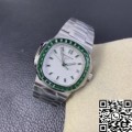 PPF Custom Replica Patek Philippe Nautilus 5711 Emerald Diamond White Dial Watch