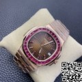 PPF Custom Patek Philippe Nautilus Replica 5711 Red Diamond Rose Gold Watch