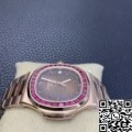 PPF Custom Patek Philippe Nautilus Replica 5711 Red Diamond Rose Gold Watch