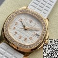PPF Factory Patek Philippe Replicas Aquanaut 5068R-010 Women’s Rose Gold Diamond Watch