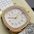 PPF Factory Patek Philippe Replicas Aquanaut 5068R-010 Women’s Rose Gold Diamond Watch
