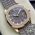 PPF Factory  Best Replica Patek Philippe Aquanaut 5068R Women’s Rose Gold Diamond Watch