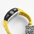 KV Factory Richard Mille Replica Watches RM11 White Ceramic Yellow Rubber Strap