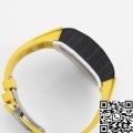 KV Factory Richard Mille Replica Watches RM11 White Ceramic Yellow Rubber Strap