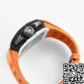 KV Factory Fake Richard Mille Watches RM11 White Ceramic Orange Rubber Strap