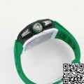 KV Factory Richard Mille Replica Watches RM11 White Ceramic Green Rubber Strap