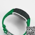 KV Factory Richard Mille Replica Watches RM11 White Ceramic Green Rubber Strap