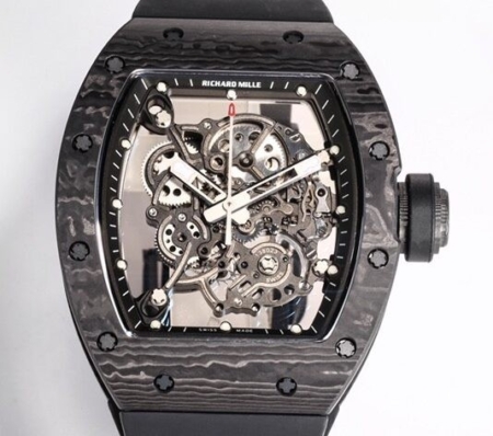 BBR Factory Richard Mille RM055 Fake Black Carbon Fiber Case