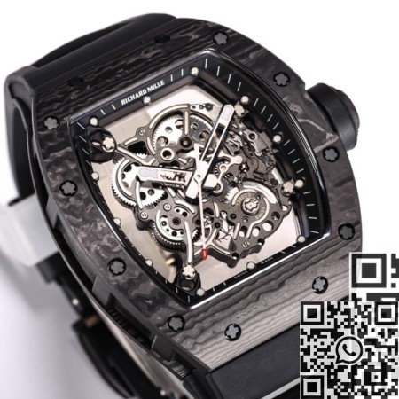 BBR Factory Richard Mille RM055 Fake Black Carbon Fiber Case