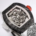 BBR Factory Richard Mille 1:1 Replica RM055 White Rubber Strap