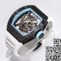 BBR Factory Replica Richard Mille RM055 Blue Dial White Rubber Strap