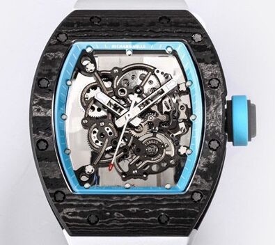BBR Factory Replica Richard Mille RM055 Blue Dial White Rubber Strap