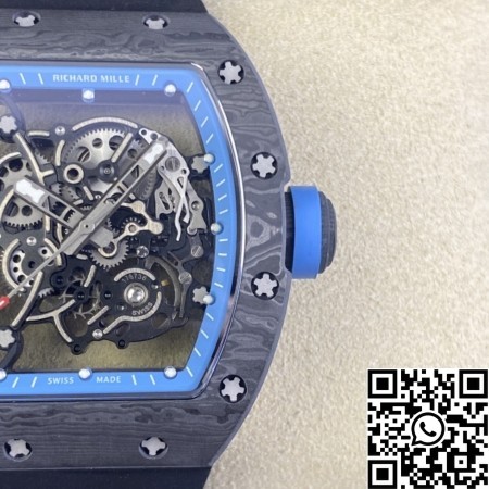 KU Factory Best replica Richard Mille RM055 Blue Dial