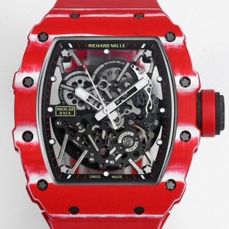 BBR Factory Richard Mille Fake RM35-02 Red Carbon Fiber Case