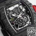 Explore the Richard Mille RM35-02 carbon fiber case watch reproduced by the BBR factory, showing the unique design and exquisite craftsmanship of the billionaire's RICHARD MILLE RM 35-02 RAFAEL NADAL fully automatic mechanical watch.