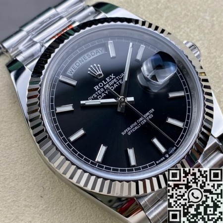 ARF Factory Fake Rolex Day Date M228239-0004 Black Dial