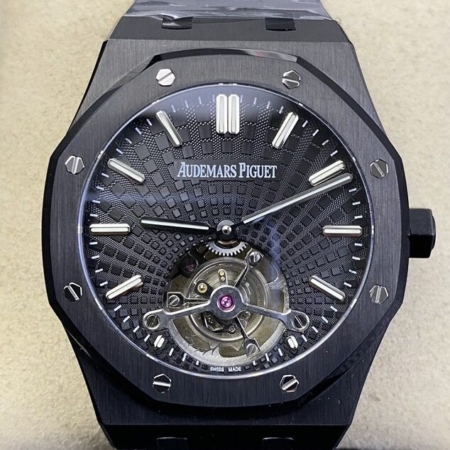 R8 Factory Replica Audemars Piguet Royal Oak 26522CE.OO.1225CE.01 Black Dial Tourbillon