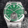 R8 Factory Audemars Fake Piguet Royal Oak 26532IC.EE.1220TI.01 Green Dial Tourbillon