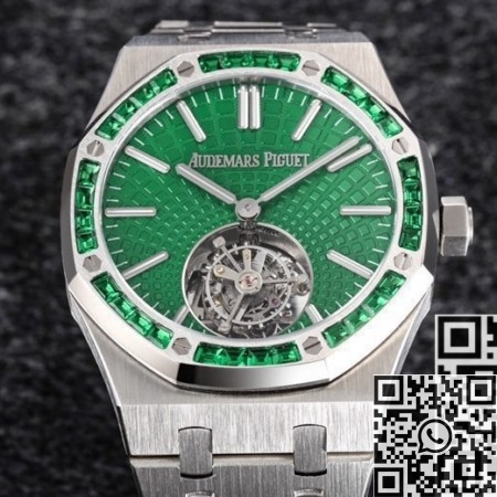 R8 Factory Audemars Fake Piguet Royal Oak 26532IC.EE.1220TI.01 Green Dial Tourbillon