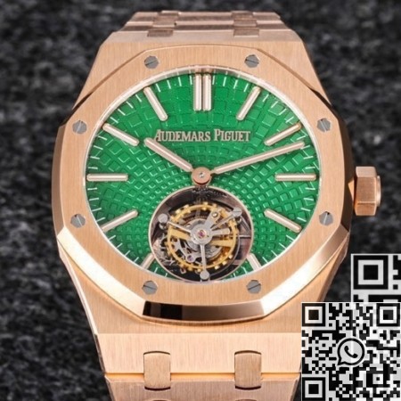 R8 Factory  Replica Audemars Piguet Royal Oak 26533OR.OO.1220OR.01 Rose Gold Dial Tourbillon
