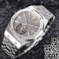 R8 Factory Fake Audemars Piguet Royal Oak 26530TI.OO.1220TI.01 Grey Dial Tourbillon