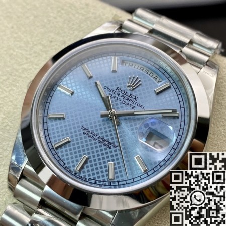 EW Factory Rolex Day Date Replica M228206-0004 Light Blue Dial Size 40mm