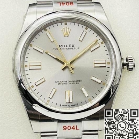 EW Factory Rolex Oyster Perpetual Copy M124300-0001 Silver Dial Size 41mm