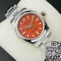 EW Factory Best Replica Rolex Oyster Perpetual M126000-0007 Coral Red Dial Size 36mm