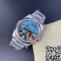 EW Factory Rolex Fake Oyster Perpetual M126000-0009 Turquoise Blue Dial Size 36mm