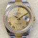 EW Factory Rolex Datejust Imitate M126283RBR Gold Watch Size 36mm
