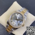 EW Factory Fake Rolex Datejust M126283RBR-0018 Gold Watch Size 36mm