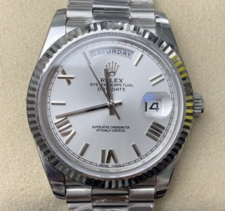 EW Factory Fake Rolex Day Date M228236-0010 White Dial Size 40mm