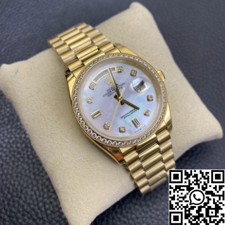 EW Factory Rolex Fake Day Date M128348RBR-0017 Ladies Gold Watch Size 36mm