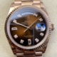 EW Factory Replicas Rolex Day Date M128235-0037 Gradient Brown Dial Ladies Rose Gold Watch Size 36mm 