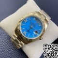 EW Factory Replica Rolex Day Date M118238-0071 Turquoise Dial Gold Watches Size 36mm