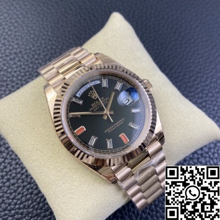 EW Factory Rolex Day Date Replica 218235-83215 Rose Gold Watches Size 40mm
