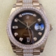 EW Factory Replica Rolex Day Date M218345RBR-0041 Rose Gold Watches Size 36mm