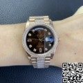 EW Factory Replica Rolex Day Date M218345RBR-0041 Rose Gold Watches Size 36mm