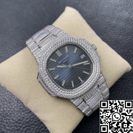 R8 Factory imitates Patek Philippe Watch Nautilus 5711 Blue Diamond Dial