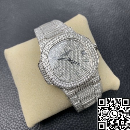 R8 Factory imitates Patek Philippe Nautilus 5711 Full Diamond Watch
