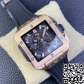 BBF Factory Replica Watch Hublot Square Bang Unico 821.OX.0180.RX King Gold Case