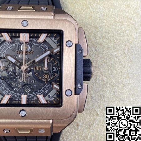 BBF Factory Replica Watch Hublot Square Bang Unico 821.OX.0180.RX King Gold Case