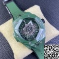 BBF Factory Hublot Replica Watches Big Bang Sang Bleu II 418.GX.5207.RX.MXM22 Green Ceramics