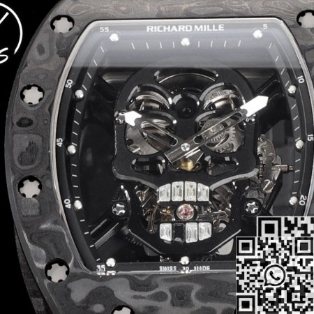YS Factory Fake Richard Miller RM052 Black Carbon Fiber Case