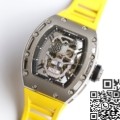 EUR Factory Replica Richard Miller RM052 Diamond Skull Yellow Rubber Strap