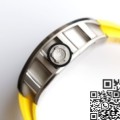 EUR Factory Replica Richard Miller RM052 Diamond Skull Yellow Rubber Strap