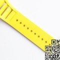 EUR Factory Replica Richard Miller RM052 Diamond Skull Yellow Rubber Strap