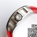 EUR Factory Richard Miller Copy RM052 Diamond Skull Red Rubber Strap