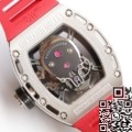 EUR Factory Richard Miller Copy RM052 Diamond Skull Red Rubber Strap